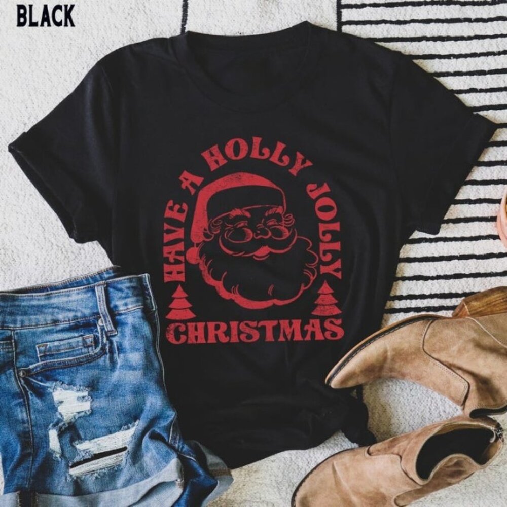 Retro S4nt4 Tee, S4nt4 Tee, Classic Graphic Tee, Merry Christmas Shirt